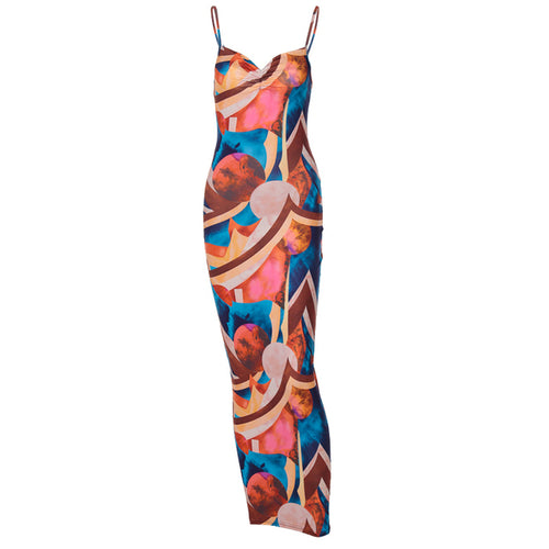 Load image into Gallery viewer, Long Pencil Strap Dress
